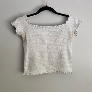 White off the shoulder top